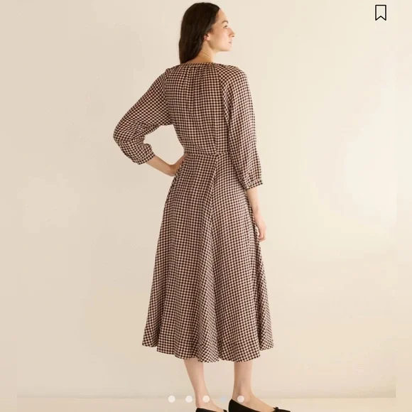 Dôen MADELAINE DRESS- IN DELPHINE PLAID - Picture 3 of 9